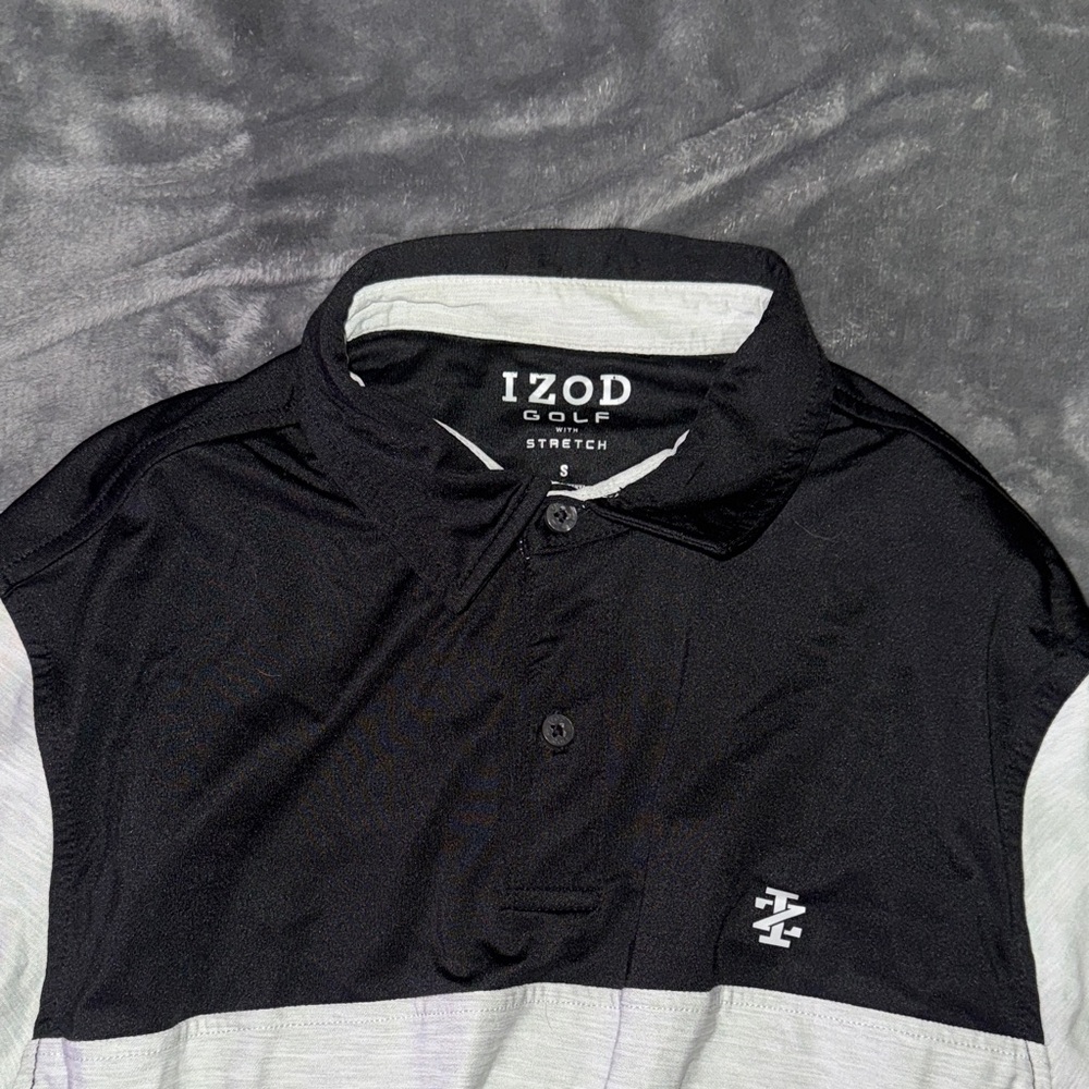 Izod Black and White Golf Polo
